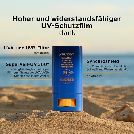 Shiseido Expert Sun Protector Clear Stick SPF 50+ schützendes Gel in der Form eines Stiftes