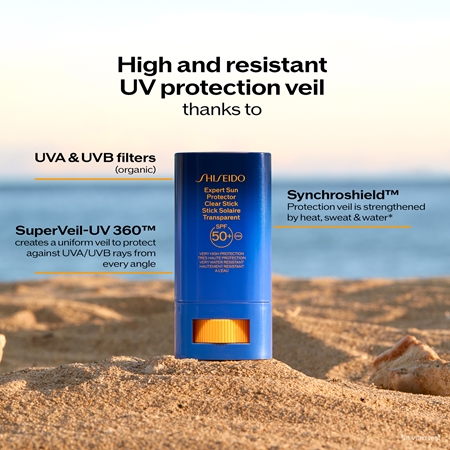 Shiseido Expert Sun Protector Clear Stick SPF 50+ ochranný gel v tyčince