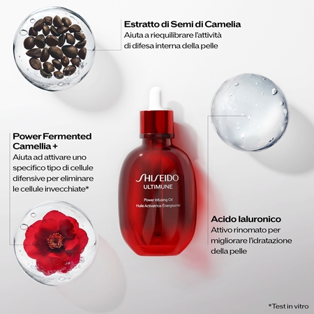 Shiseido Ultimune Power Infusing Oil olio idratante per viso, corpo e capelli