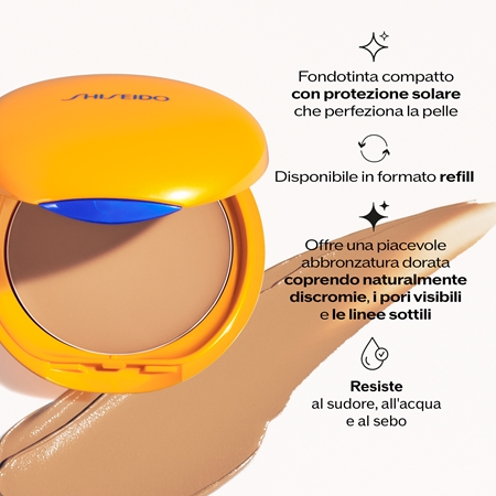 Shiseido Expert Sun Protector Tanning Compact Foundation SPF10 fondotinta compatto waterproof ricaricabile