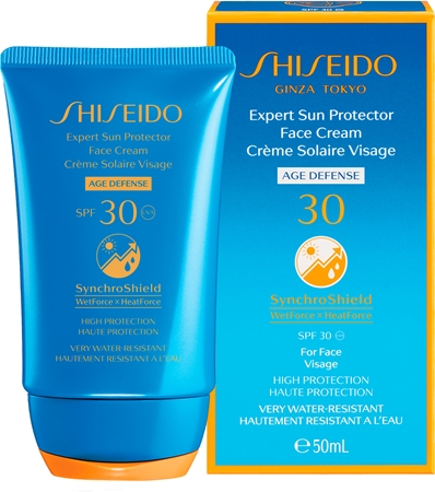 Shiseido Sun Care Expert Sun Protector Face Cream protetor solar à prova d'água para o rosto SPF 30