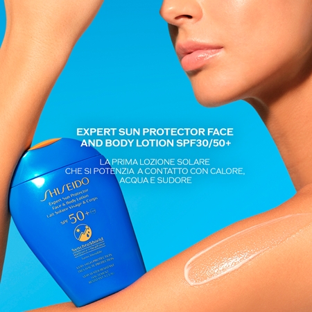Shiseido Sun Care Expert Sun Protector Face & Body Lotion latte abbronzante per viso e corpo SPF 30