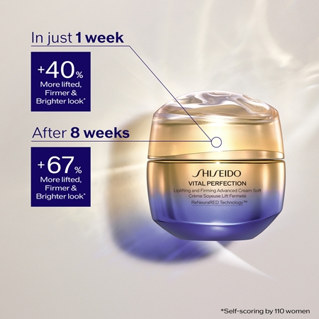 Shiseido Vital Perfection Uplifting and Firming Advanced Cream Soft lehký zpevňující krém na den i noc