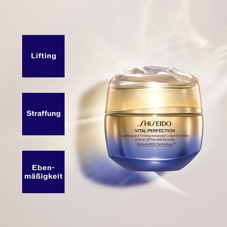Shiseido Vital Perfection Uplifting & Firming Advanced Cream Enriched intensive festigende Tages - und Nachtcreme für trockene Haut