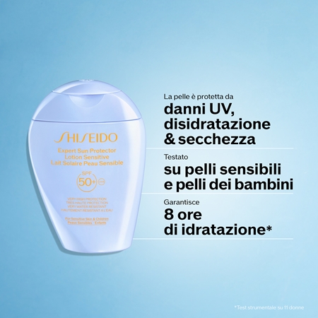 Shiseido Expert Sun Protector Lotion Sensitive SPF50+ latte protettivo per pelli sensibili