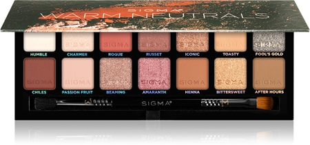 Sigma Beauty Warm Neutrals Eyeshadow Palette paleta očních stínů