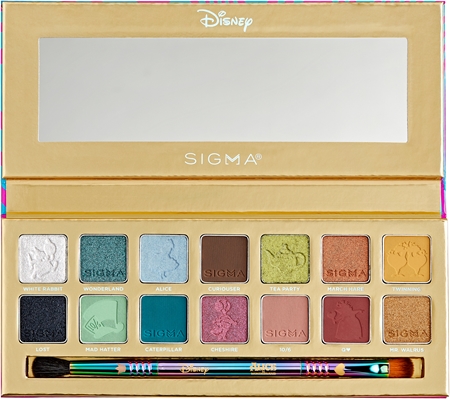 Sigma Beauty Alice in Wonderlad Eyeshadow Palette akių šešėlių paletė su šepetėliu