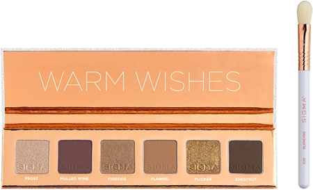 Sigma Beauty Warm Wishes Eyeshadow Palette Lidschattenpalette mit Pinselchen