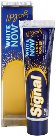 Signal White Now Triple Power Gold Toothpaste with Whitening Effect ...