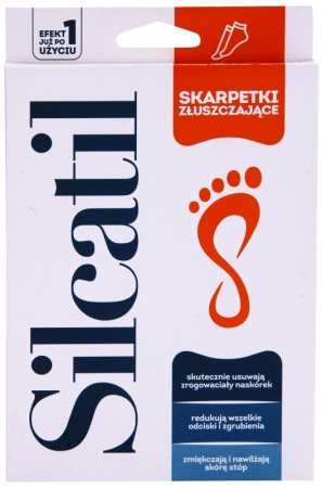 Silcatil Foot Care ексфолиращи чорапи за омекотяване и хидратиране кожата на краката.