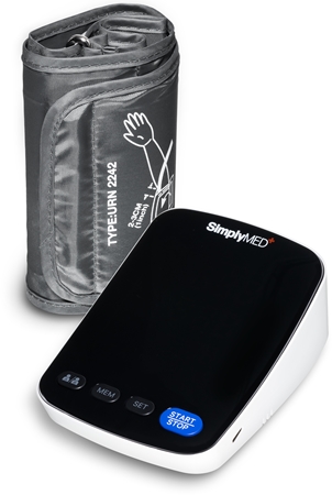 SimplyMED Tlakoměr U82RH chytrý pažní tlakoměr