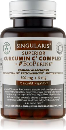 Singularis Superior Curcumin C³ Complex + BioPerine kapsułki o działaniu przeciwutleniającym
