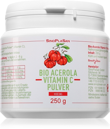 SinoPlaSan Vitamin C Acerola BIO Pulver mit Vitamin C