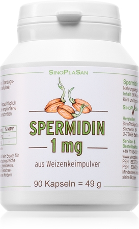 SinoPlaSan Spermidin 1 mg Kapseln für Ihr Wohlbefinden