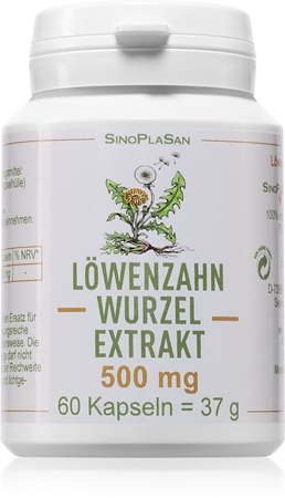 SinoPlaSan Löwenzahnwurzel-Extrakt 500 mg Kapseln für Ihr Wohlbefinden