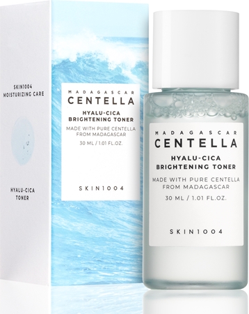 SKIN1004 Madagascar Centella Hyalu-Cica Brightening Toner švelnus eksfoliacinis tonikas spindesiui ir drėkinimui suteikti