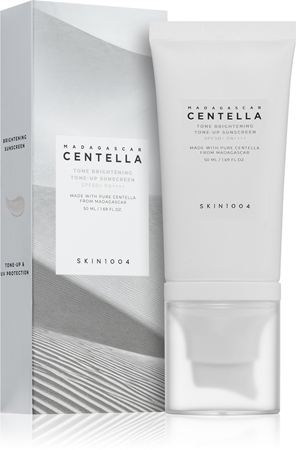 SKIN1004 Madagascar Centella Tone Brightening Tone-Up Sunscreen base líquida protetora para o rosto para pele radiante