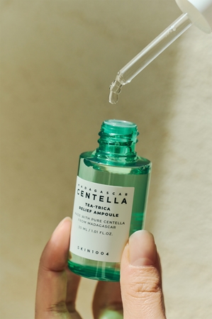 SKIN1004 Madagascar Centella Tea-Trica Relief Ampoule Soothing Face Serum for problem skin, acne