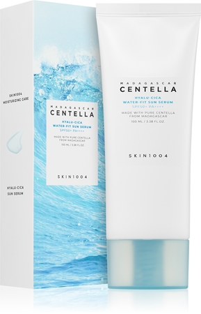 SKIN1004 Madagascar Centella Hyalu-Cica Water-Fit Sun Serum apsauginis serumas drėkinamojo poveikio
