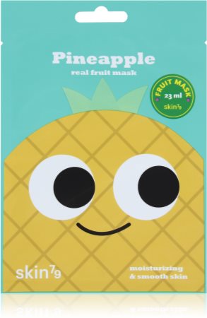 Skin79 Real Fruit Pineapple máscara em folha com efeito alisador