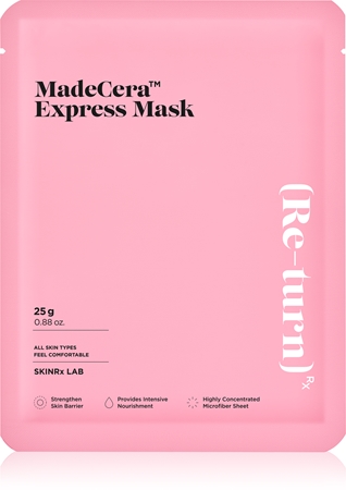 SKINRx LAB MadeCera Express Feuchtigkeitsspendende Tuchmaske regeneriert die Hautbarriere