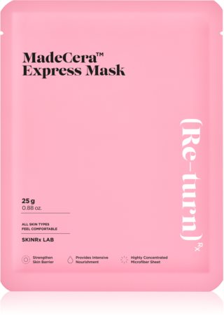 SKINRx LAB MadeCera Express Feuchtigkeitsspendende Tuchmaske regeneriert die Hautbarriere