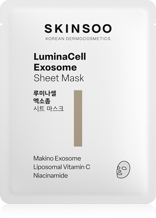 SKINSOO LuminaCell Exosome Sheet Mask Aufhellende Tuchmaske