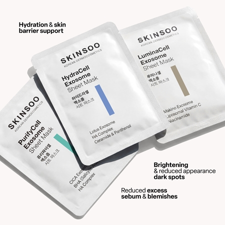 SKINSOO LuminaCell Exosome Sheet Mask Aufhellende Tuchmaske