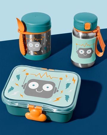 Skip Hop Spark Style Straw Bottle nerezová láhev na vodu s brčkem