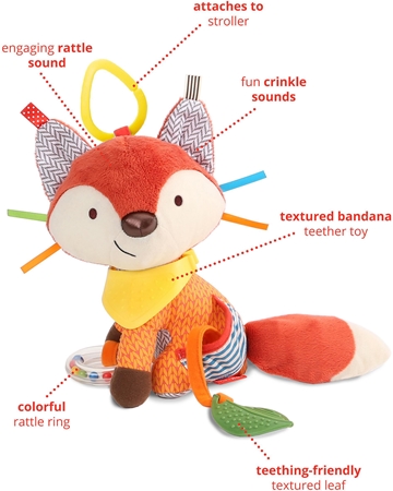 Skip Hop Bandana Buddies Fox jouet d’activité avec anneau de dentition