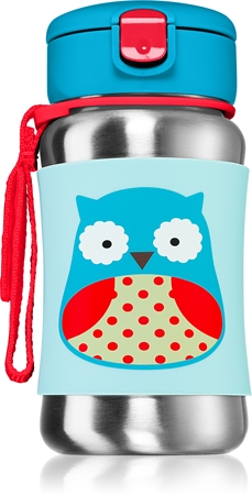 Skip Hop Zoo Straw Bottle nerezová láhev na vodu s brčkem