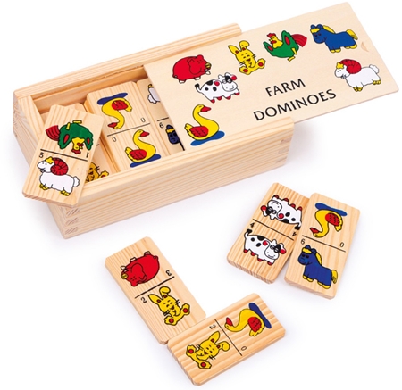 Small foot by Legler Farm Dominoes aktivity hračka