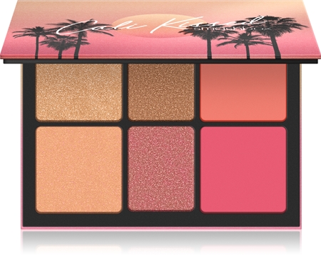 Smashbox Cali Highlight & Blush Palette Multifunctional Face Palette for Face