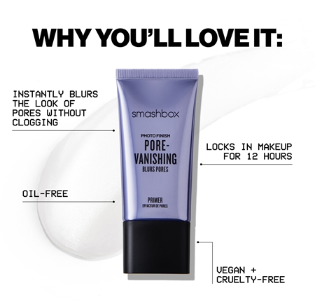 Smashbox Photo Finish Pore-Vanishing Primer μακράς διαρκείας βάση για ελαχιστοποίηση των πόρων
