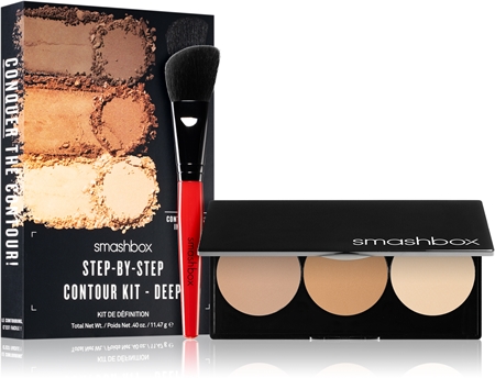 Smashbox Step By Step Contour Kit Púderes highlight és kontúr paletta ecsettel