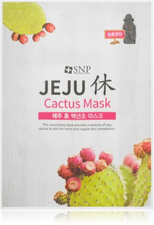 SNP Jeju Cactus hydratačná plátienková maska s vyživujúcim účinkom