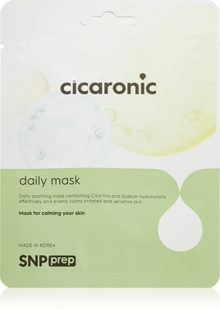 SNP Prep Cicaronic Máscara em folha com efeito calmante para pele seca e irritada