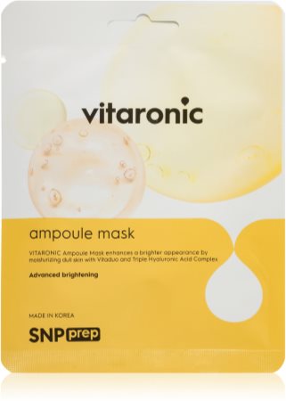 SNP Prep Vitaronic maska rozświetlająca w płacie z witaminą C