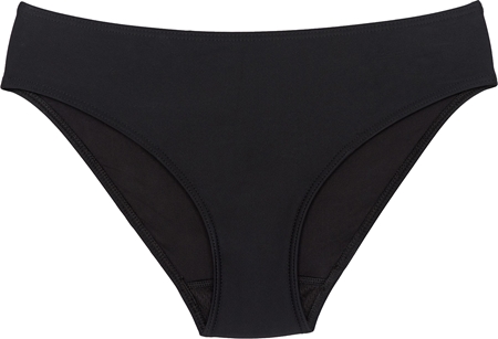 Snuggs Swimwear Recycled Nylon Light Black menstruációs fürdőruha