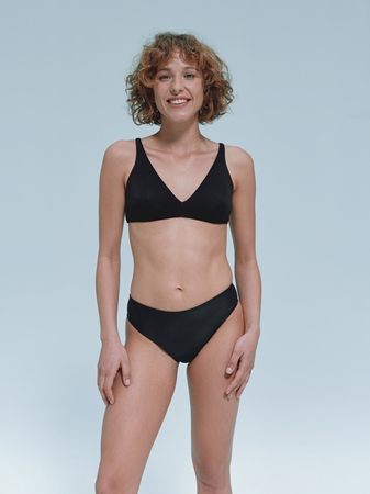 Snuggs Swimwear Recycled Nylon Light Black menstruációs fürdőruha