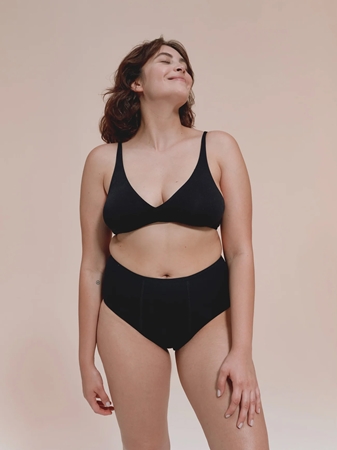 Snuggs Period Underwear Night: Heavy Flow Black Menstruationsslip aus Stoff bei starker Menstruation