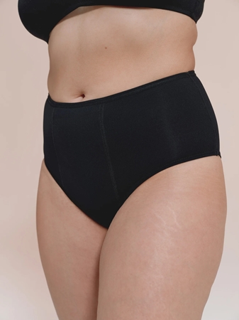 Snuggs Period Underwear Night: Heavy Flow Black Menstruationsslip aus Stoff bei starker Menstruation