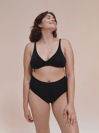 Snuggs Period Underwear Night: Heavy Flow Black υφασμάτινα εσώρουχα περιόδου για βαριά έμμηνο ρύση