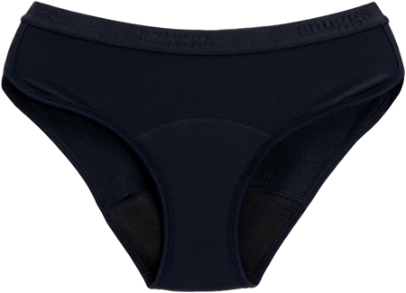 Snuggs Active Classic Heavy Black cloth period knickers for heavy periods