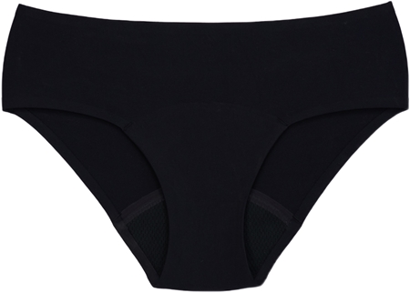 Snuggs Invisible Classic Black látkové menstruační kalhotky