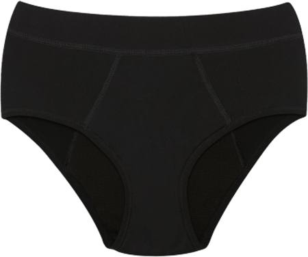 Snuggs Incontinence Recycled Nylon Super Heavy Black wasbaar incontinentie-ondergoed