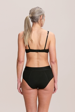 Snuggs Incontinence Recycled Nylon Super Heavy Black wasbaar incontinentie-ondergoed