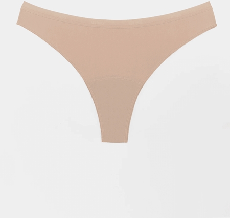 Snuggs Period Underwear Brazilian Light Tencel™ Lyocell Beige Menstruationsslip aus Stoff bei schwacher Menstruation