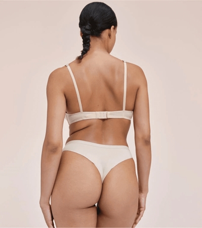 Snuggs Period Underwear Brazilian Light Tencel™ Lyocell Beige Menstruationsslip aus Stoff bei schwacher Menstruation