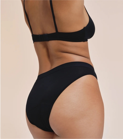 Snuggs Brief Tencel Lyocell Heavy Black menstruační kalhotky